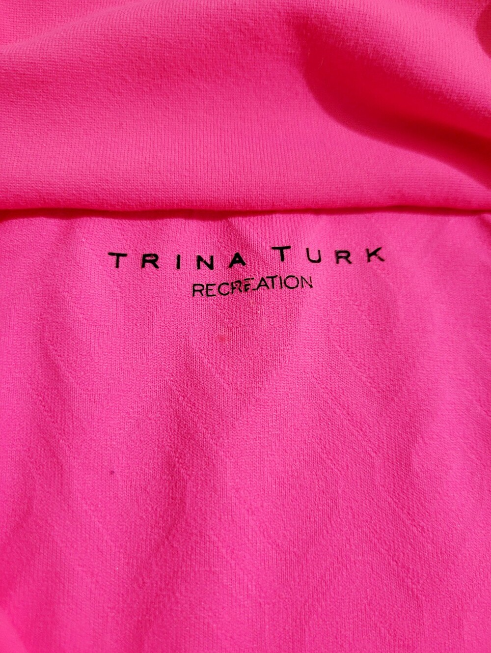Trina Turk Recreation Activewear Set Jacket & Crop Leggings Pink Black Women L - Picture 12 of 16